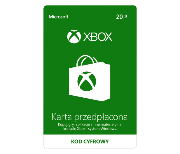 MICROSOFT Karta przedplacona Xbox 20 PLN - 1451694 - zdjęcie